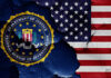 FBI seal overlaid on the American flag background.