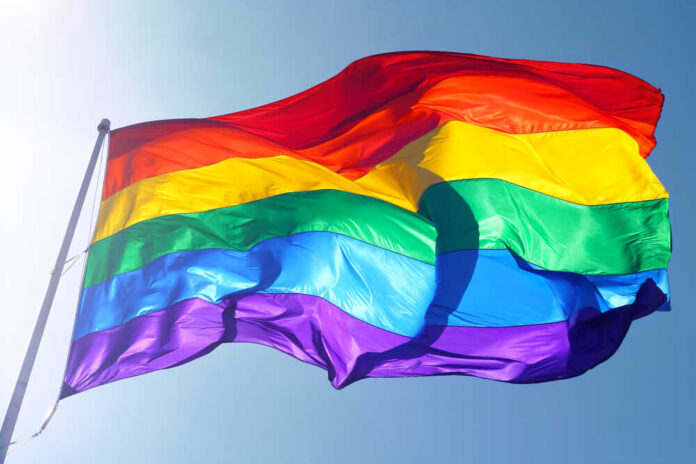 LGBTQ+ flag.