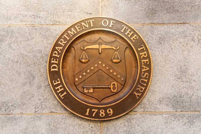 US Treasury Department logo.