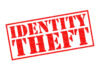 Identity theft text in red letters