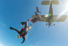 Skydiving Jump Goes HORRIBLY Wrong — Instructor Killed Skydivers jumping from an airplane in midair