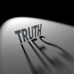 Radiation Treatment REVEALS Massive White House Lie Truth casting shadow spelling Lies on curved surface