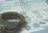 Handcuffs on a fingerprint document