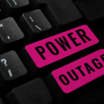 Power Grid CRUMBLES — Thousands Trapped Without Electricity Keyboard with power outage stickers