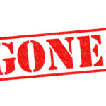 Red gone stamp with exclamation point