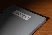 Billionaire RESIGNS — Epstein Files Force Him OUT Close-up of a metallic binder labeled 'EPSTEIN'