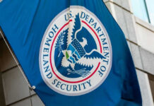 U.S. Department of Homeland Security flag.