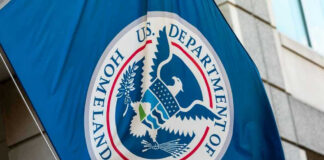 U.S. Department of Homeland Security flag.