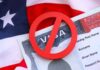 Rubio’s Big Move: Visa Revocations Begin A red 'no' symbol over a visa document on an American flag background