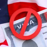 Rubio’s Big Move: Visa Revocations Begin A red 'no' symbol over a visa document on an American flag background