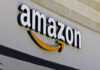 Amazon logo displayed on a storefront