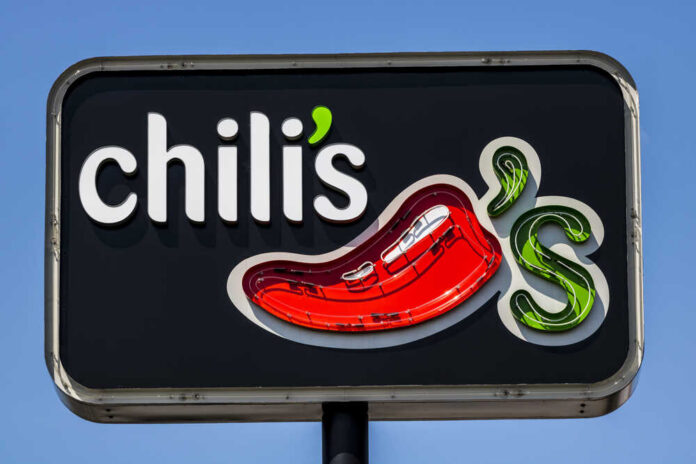 Chili's restaurant sign featuring a red chili pepper