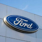 Ford logo on a buildings exterior wall