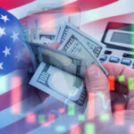 Water Bills SURGE — Millions Can’t Afford USA flag calculator and hands holding dollars overlapping