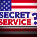 Intruder Clashes with Secret Service at Trump’s Club Secret Service text over American flag background.