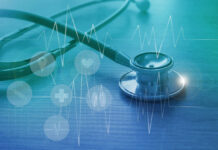 Vanessa Trump’s WORRISOME Health Revelation A stethoscope on a wooden surface with digital health icons and a heartbeat graph overlay
