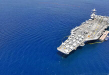Watchdog Probes Lethal Boat Strikes Aircraft carrier on a vast blue ocean