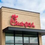 Chick-fil-A Goes Invisible?? Chick-fil-A restaurant sign on a brick building