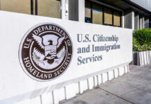 Visa Racket Exposed? Trump Team Takes Action U.S. Citizenship and Immigration Services building sign.