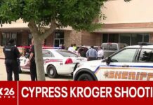Gun Battle In Grocery Store — Two Down Two shot inside Kroger store in Cypress, suspect detained