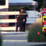 Police at the scene in Lexington, Kentucky after 1 killed in shooting