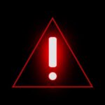 Water Blackouts Hit San Juan Red warning triangle with exclamation mark on black background