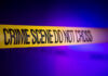 Hidden Branch Kills Child at Beauty Spot Yellow crime scene tape with the words 'CRIME SCENE DO NOT CROSS'