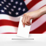 Democrats Ditch Ballot, Then Do THIS?! Hand dropping ballot into box, American flag background.